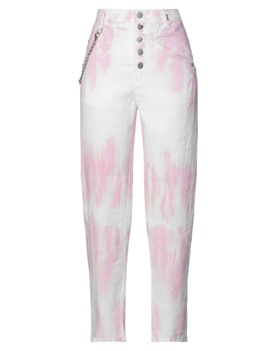 Shop High Woman Pants Pink Size 12 Cotton, Linen