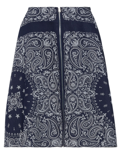 Shop Etudes Studio Études Woman Mini Skirt Midnight Blue Size 4 Cotton, Polyester
