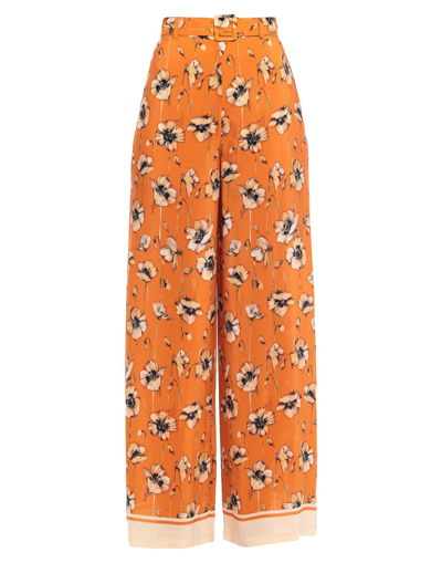 Shop Erika Cavallini Woman Pants Orange Size 6 Silk