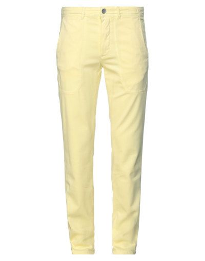 Shop Jeckerson Man Pants Yellow Size 33 Tencel Lyocell, Cotton, Elastane