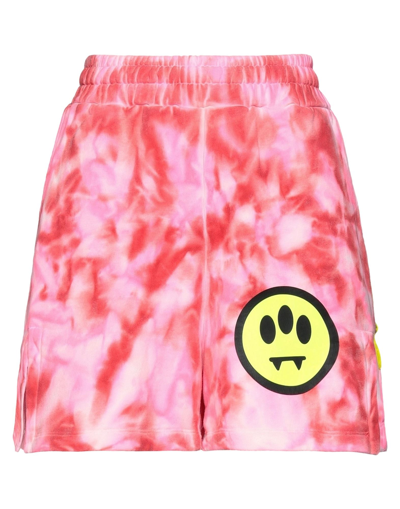 Shop Barrow Woman Shorts & Bermuda Shorts Fuchsia Size L Cotton In Pink