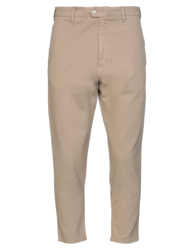 Shop Don The Fuller Man Pants Beige Size 35 Cotton, Elastane