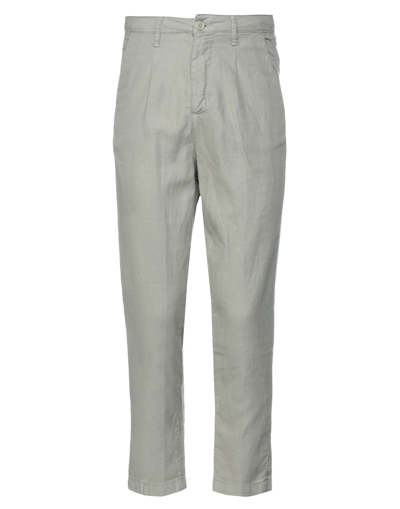 Shop Stilosophy Industry Stilosophy Man Pants Sage Green Size 28 Cotton, Linen, Elastane