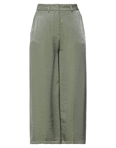 Shop Liu •jo Woman Cropped Pants Military Green Size 6 Viscose, Polyamide