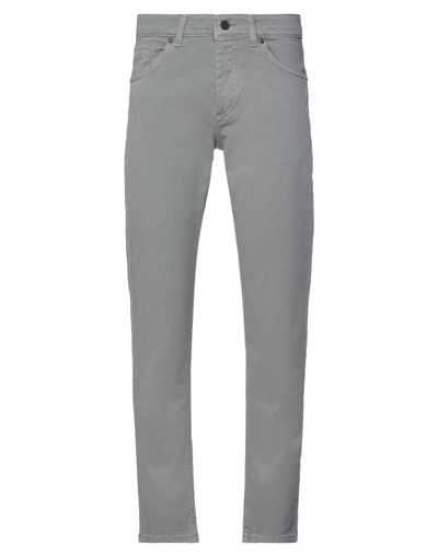 Shop Exibit Man Pants Lead Size 28 Cotton, Elastane In Grey