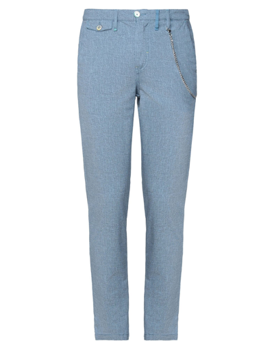 Shop Berna Man Pants Sky Blue Size 28 Cotton, Nylon, Elastane