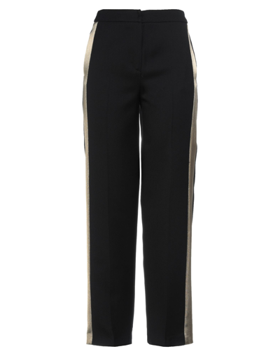 Shop Les Copains Woman Pants Black Size 4 Silk, Virgin Wool, Acetate, Polyester