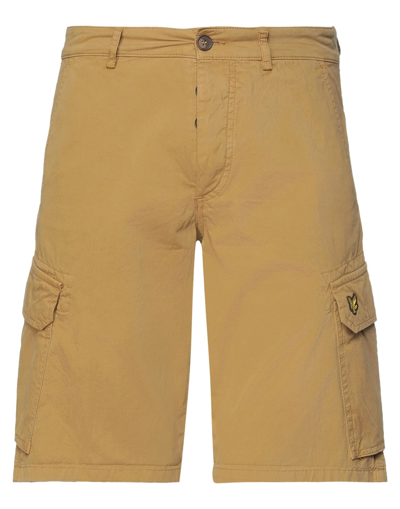 Shop Lyle & Scott Man Shorts & Bermuda Shorts Camel Size 30 Cotton In Beige