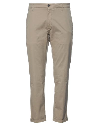 Shop Re-hash Man Pants Khaki Size 40 Cotton, Elastane In Beige