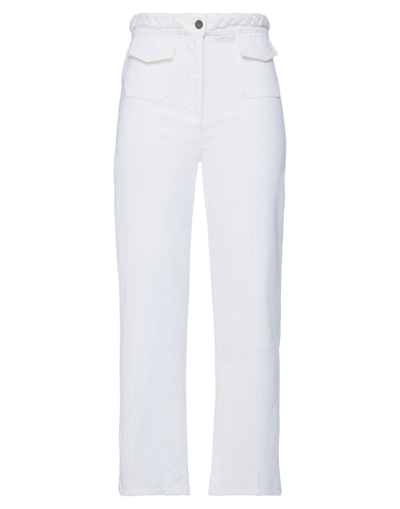 Shop Valentino Garavani Woman Pants White Size 27 Cotton