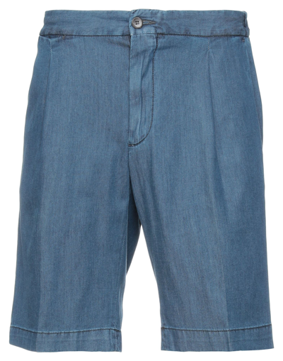 Shop Devore Incipit Man Denim Shorts Blue Size 28 Lyocell, Cotton, Elastane