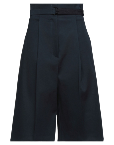 Shop Philosophy Di Lorenzo Serafini Woman Cropped Pants Midnight Blue Size 10 Cotton, Elastane