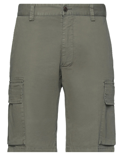 Shop Devore Incipit Man Shorts & Bermuda Shorts Military Green Size 28 Cotton, Elastane