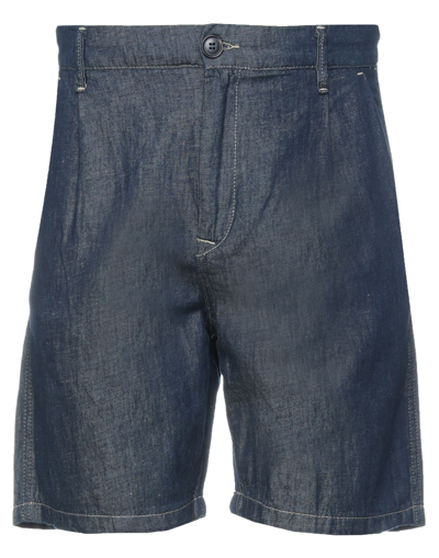 Shop Selected Homme Man Denim Shorts Blue Size S Organic Cotton, Linen