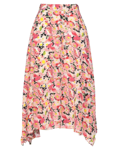 Shop Stella Mccartney Woman Midi Skirt Light Pink Size 4-6 Silk