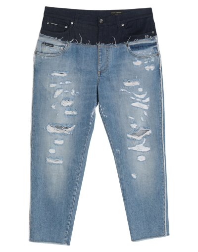 Shop Dolce & Gabbana Man Jeans Blue Size 30 Cotton, Elastane