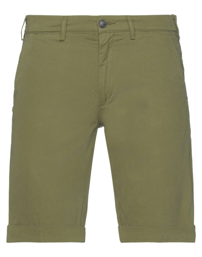 Shop 40weft Man Shorts & Bermuda Shorts Military Green Size 26 Cotton