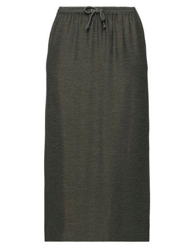 Shop American Vintage Long Skirts In Military Green