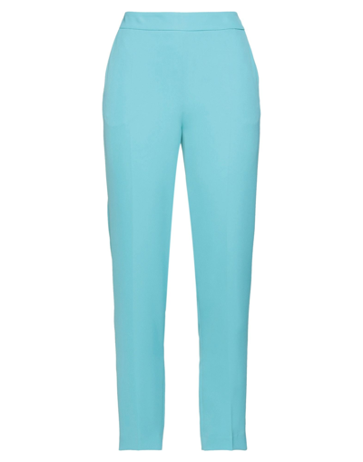 Shop Alviero Martini 1a Classe Woman Pants Turquoise Size 4 Polyester, Elastane In Blue