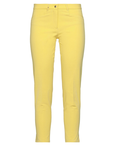 Shop Pamela Henson Woman Pants Yellow Size 6 Cotton, Elastane