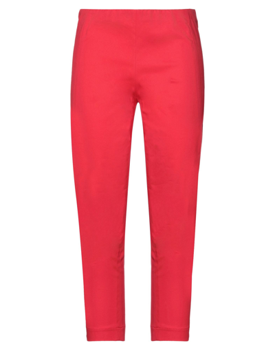 Shop Pianurastudio Woman Pants Red Size 10 Cotton, Elastane