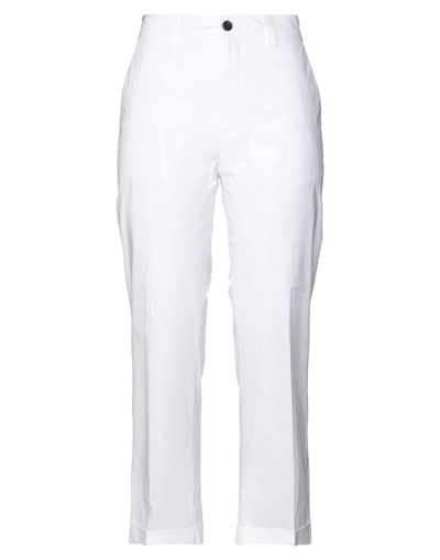 Shop Department 5 Woman Pants White Size 27 Cotton, Elastane
