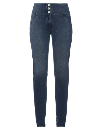 Shop Freddy Woman Jeans Blue Size Xxs Cotton, Polyester, Elastane