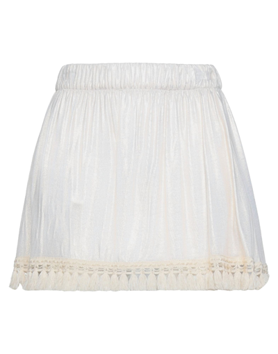 Shop Jijil Woman Mini Skirt Gold Size 8 Cotton