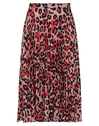 Shop Closet Woman Midi Skirt Blush Size 8 Polyester In Pink