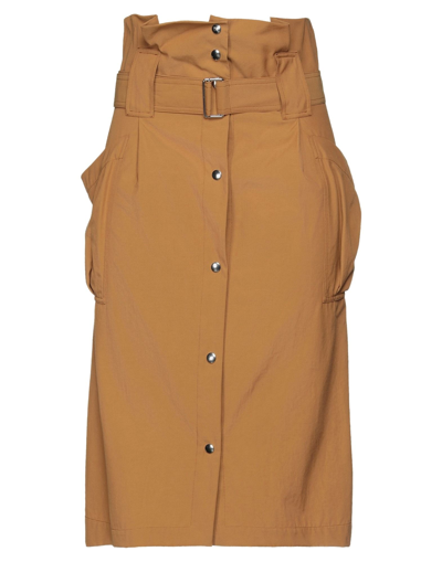 Shop Kenzo Woman Midi Skirt Camel Size 4 Triacetate, Cotton In Beige