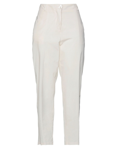 Shop Alessia Santi Woman Pants Ivory Size 8 Cotton In White
