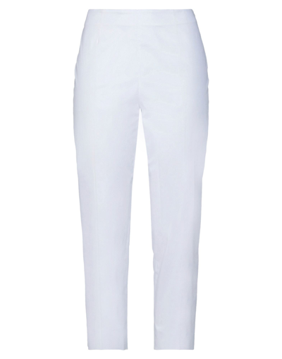 Shop Peserico Woman Pants White Size 8 Cotton, Elastane