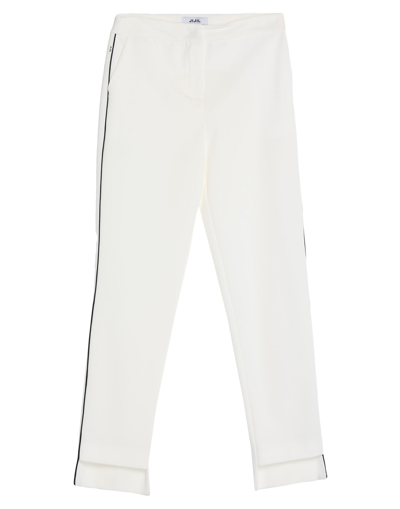 Shop Jijil Woman Pants White Size 4 Polyester, Viscose, Elastane, Acetate, Pbt - Polybutylene Terephthala