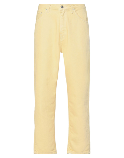 Shop Haikure Woman Jeans Light Yellow Size 26 Cotton, Lyocell