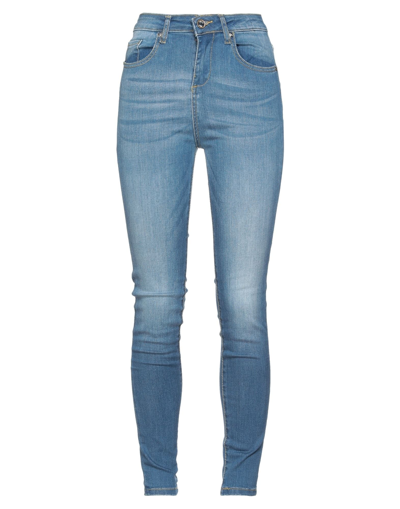 Shop Take-two Woman Jeans Blue Size 27 Cotton, Lycra