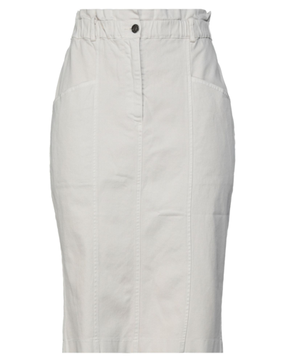 Shop 8pm Woman Midi Skirt Ivory Size L Cotton, Elastane In White