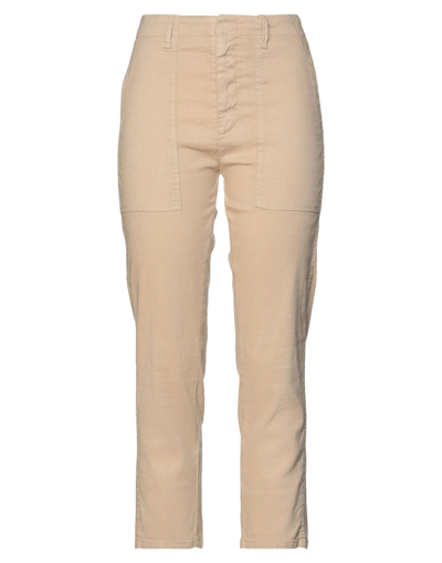 Shop Dondup Woman Pants Beige Size 28 Linen, Cotton, Elastane