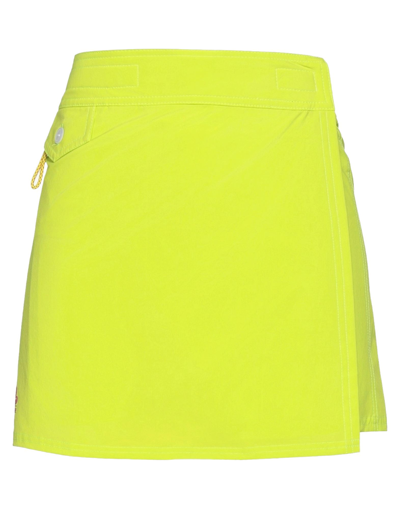 Shop Sundek Mini Skirts In Acid Green