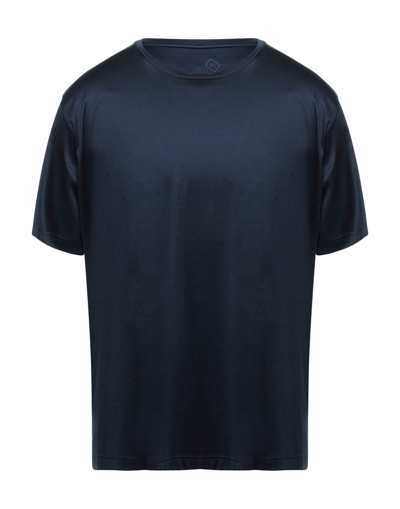 Shop Pal Zileri Man T-shirt Midnight Blue Size 3xl Cotton