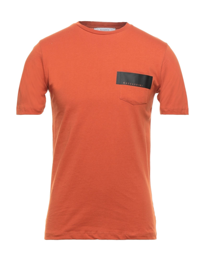 Shop Gazzarrini Man T-shirt Orange Size M Cotton