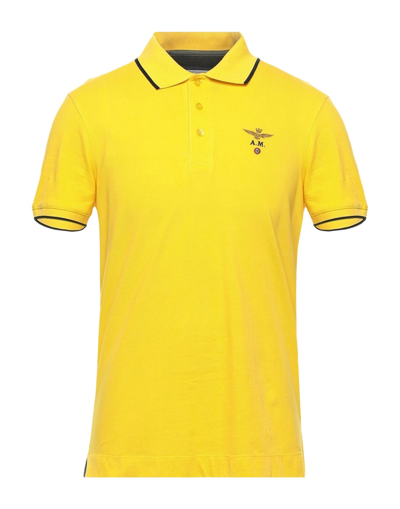 Shop Aeronautica Militare Polo Shirts In Yellow