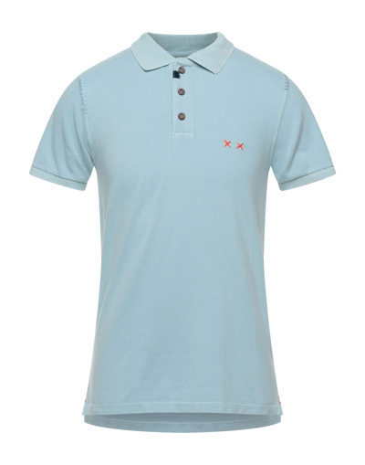 Shop Project E Man Polo Shirt Pastel Blue Size M Cotton
