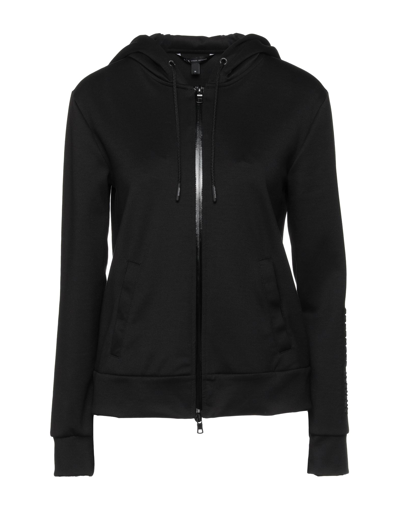 Shop Armani Exchange Woman Sweatshirt Black Size S Polyester, Elastane