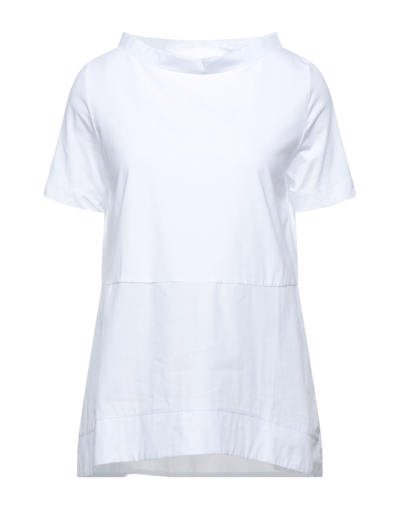 Shop Alpha Studio Woman T-shirt White Size 10 Cotton, Elastane