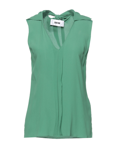 Shop Mauro Grifoni Tops In Green