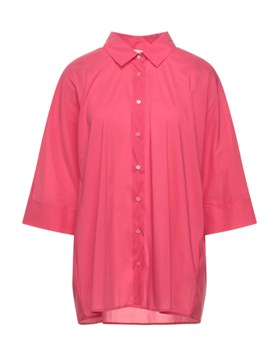 Shop Xacus Woman Shirt Coral Size 6 Polyamide, Silk, Elastane In Red
