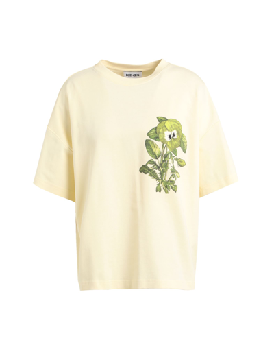 Shop Kenzo T-shirt Woman T-shirt Light Yellow Size M Organic Cotton