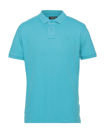 Shop Jeckerson Polo Shirts In Azure