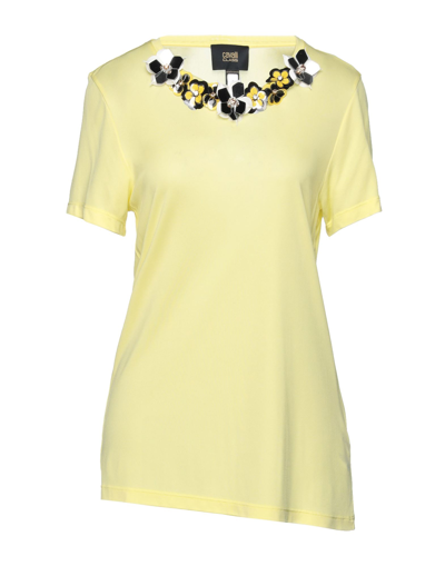Shop Cavalli Class Woman T-shirt Yellow Size 4 Viscose