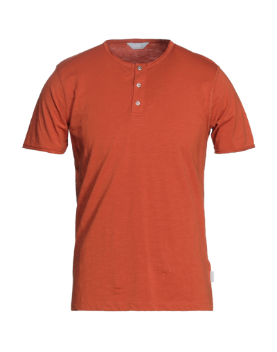 Shop Sseinse Man T-shirt Rust Size Xxl Cotton In Red